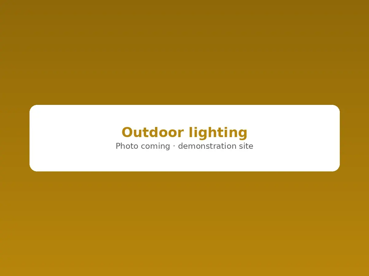 Path and landscape lighting at dusk